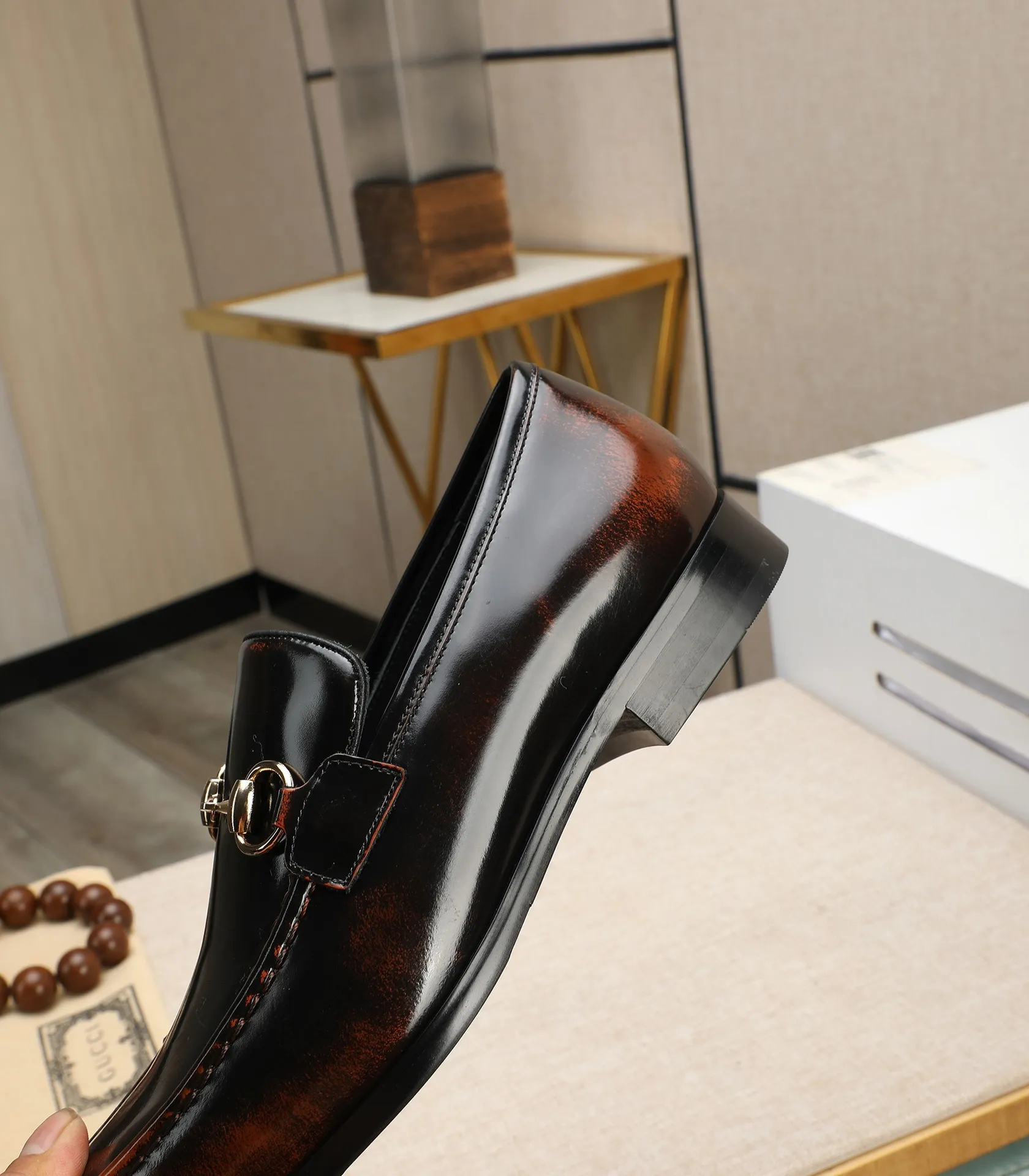 Men's shoes💰540📛📛Original (water-dyed cowhide) Gucci GUCCI official website formal shoes🌀 Italian🇮🇹imported cowhide➕top imported water-dyed cowhide lining💋Finely handmade original bottom, the real thing looks better when photographed in person Standard size 38-44